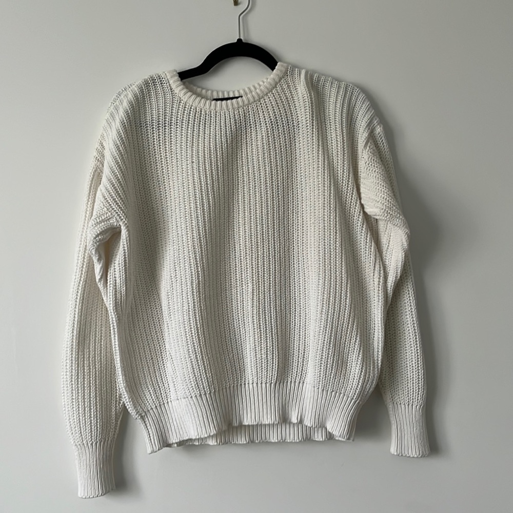white american apparel fisherman sweater